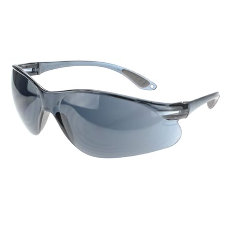 Radians Safety Glasses, Wraparound Smoke Polycarbonate Lens, Uncoated, PR PS0120ID